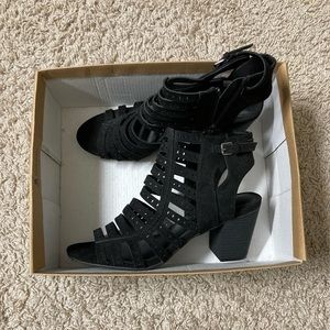 Sandal strappy block heel shoes